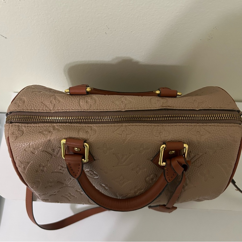 Fashion Designer Inspired Brown Beige Tan Handbag - Picture 4 of 13